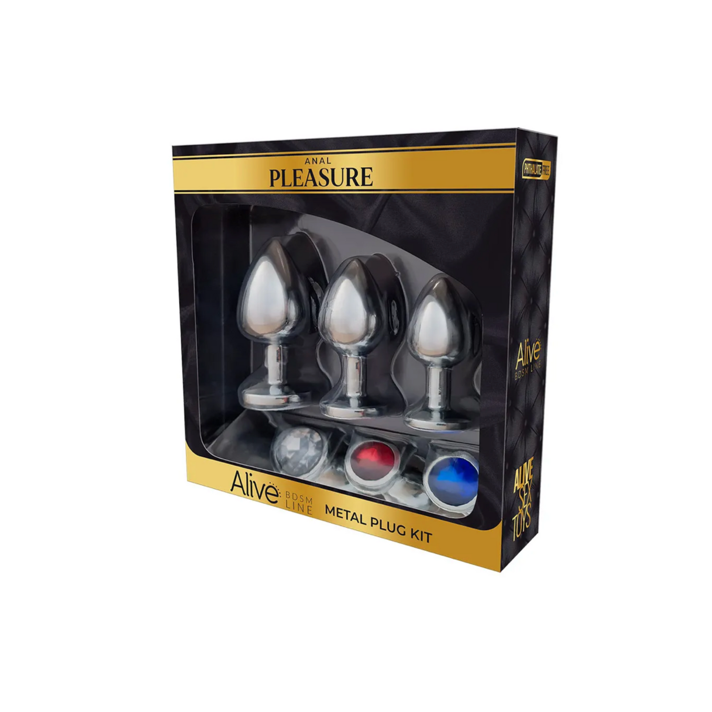 Alive Anal Pleasure - Kit de plugs anaux en métal