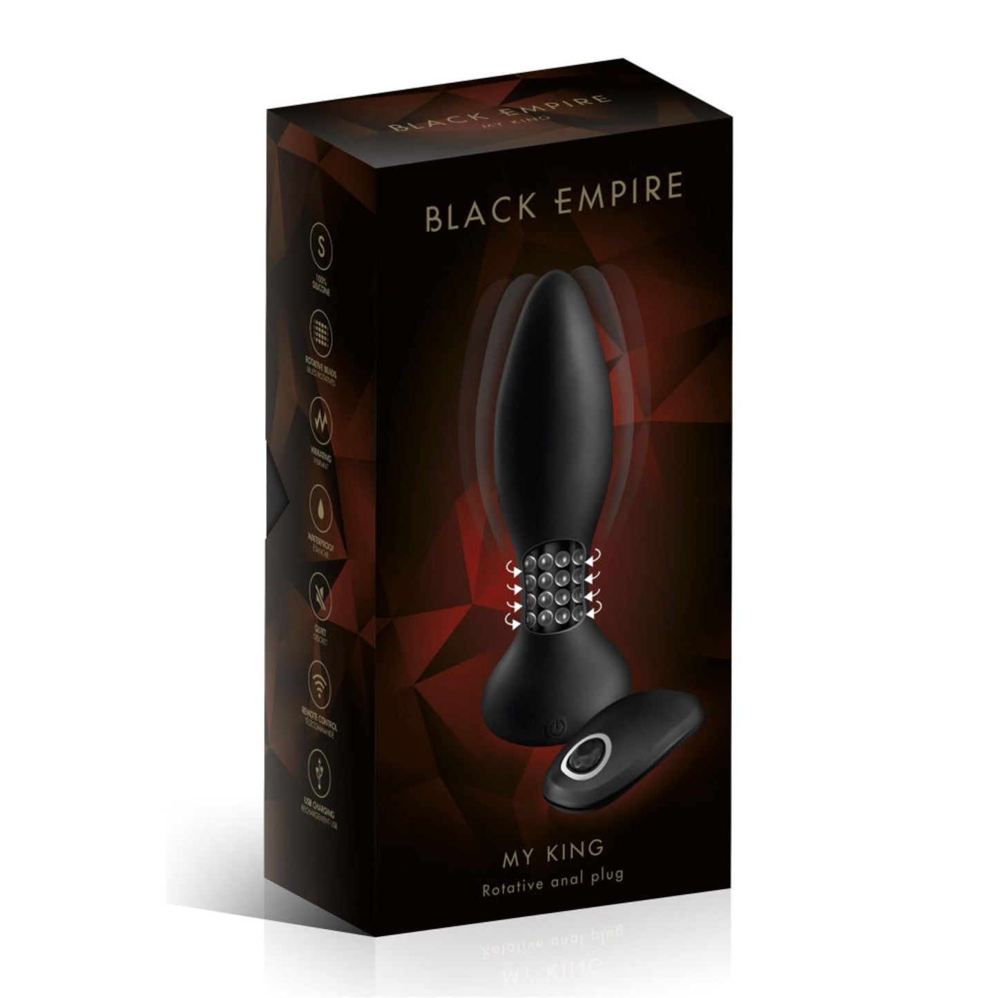 Black Empire My King - Plug à billes rotatives télécommandé