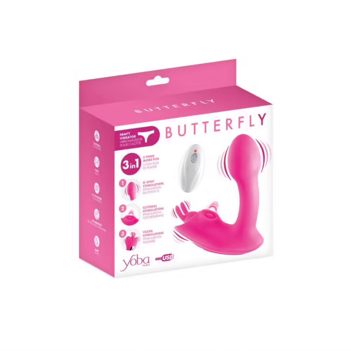 Yoba Butterfly - Vibromasseur pour culotte 3 en 1