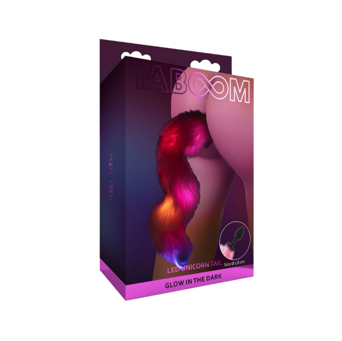Taboom LED Unicorn Tail - Plug anal avec queue lumineuse