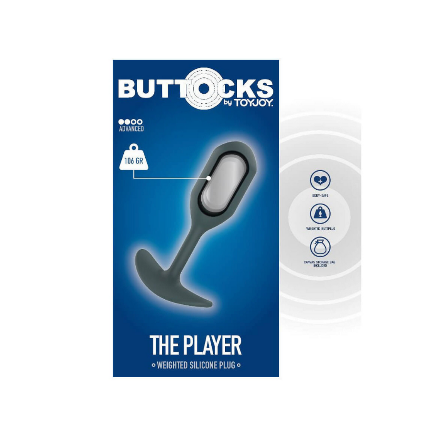 ToyJoy Buttocks The Player - Plug anal lesté 106 g