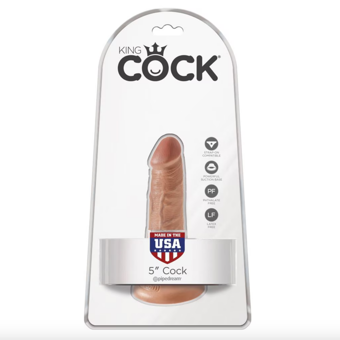 Pipedream King Cock 5'' - Gode ventouse 12,7 cm