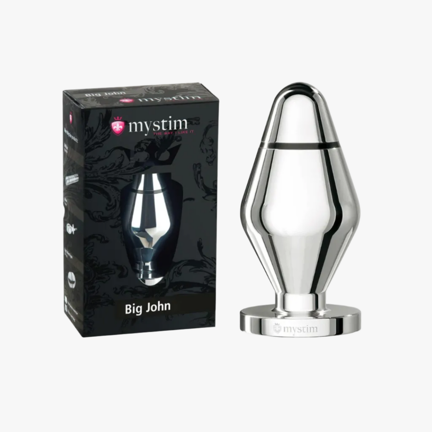 Mystim E-Stim Big John - Plug anal aluminium