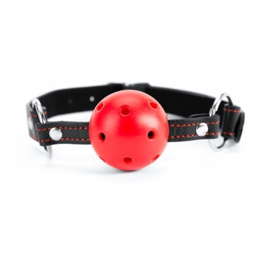Argus Fetish Hearth Ball Gag - Bâillon boule rouge et noir
