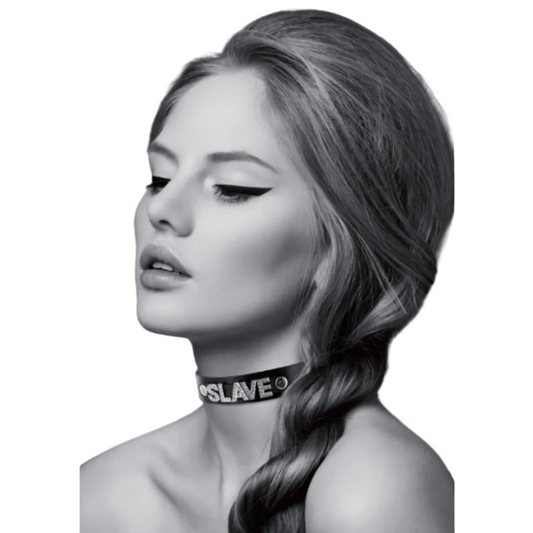 Bijoux Pour Toi Collier Choker Slave – collier BDSM similicuir noir