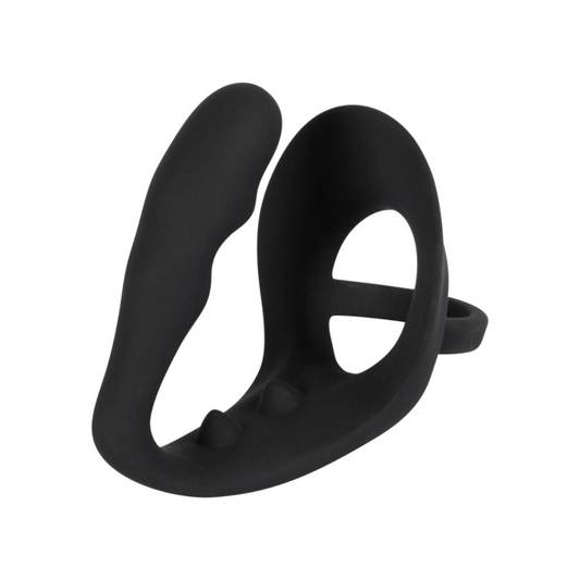 Black Velvets Ring & Plug - Anneau pénien et plug anal en silicone