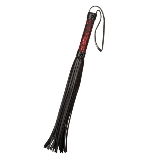 CalExotics Scandal Flogger - Martinet BDSM baroque rouge et noir