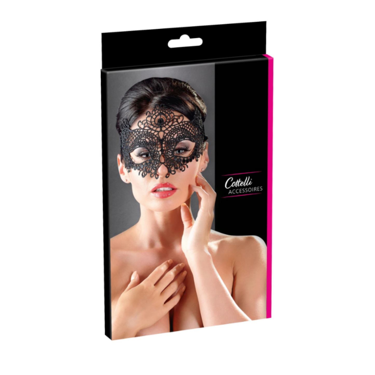 Cottelli Accessoires Mask - Masque noir en dentelle