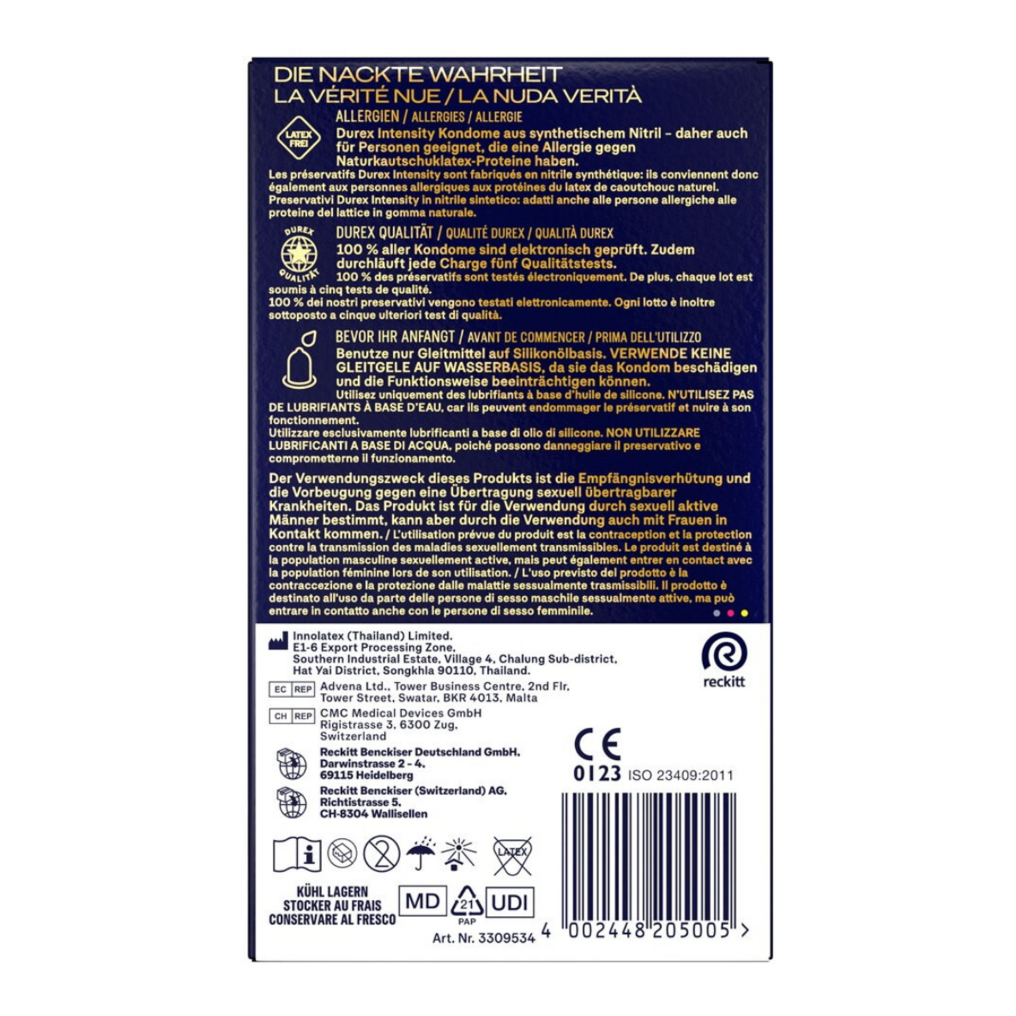 Durex Intensity XXL - Préservatifs sans latex