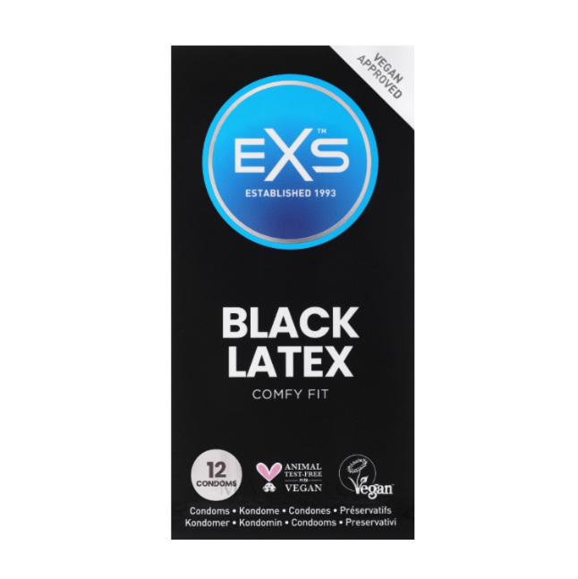 EXS Black Latex - Préservatifs de couleur noire