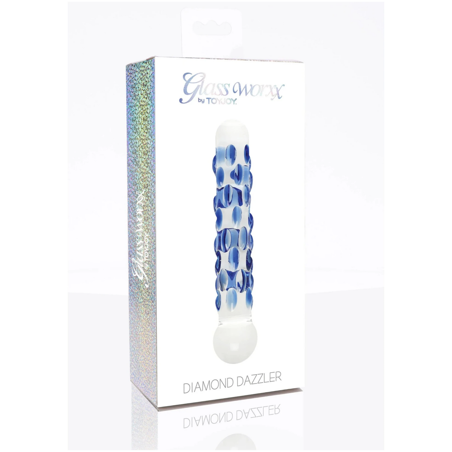 Glass Worxx Diamond Dazzler – Gode en verre texturé
