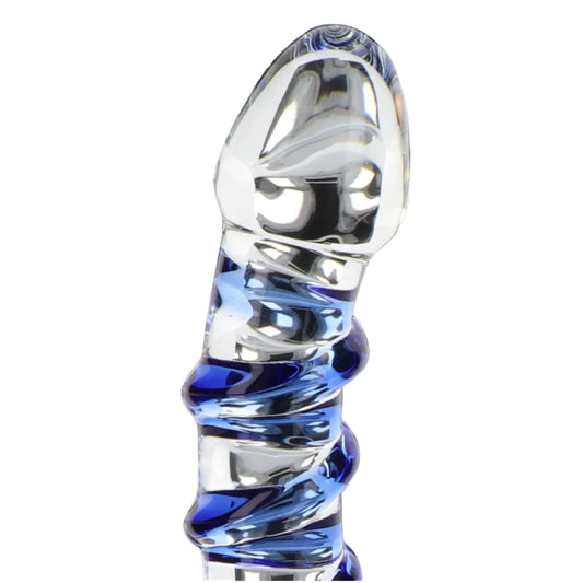 Glass Worxx G-Spot Gemstone – Gode en verre courbé texturé