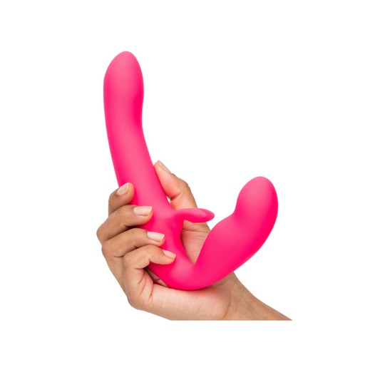 Happy Rabbit Strapless Strap-on - Strap on rabbit vibrant