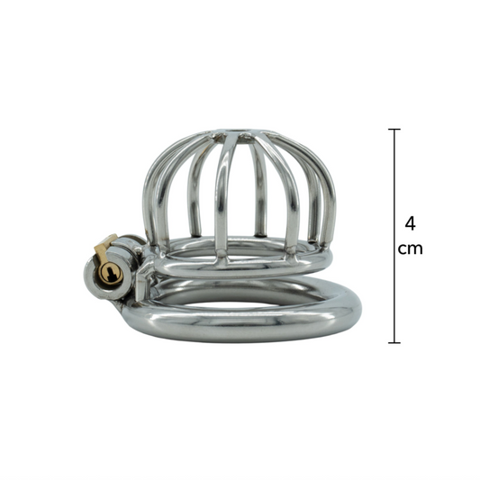 Hidden Desire Chastity Harness X-Short - Cage de chasteté en acier inoxydable