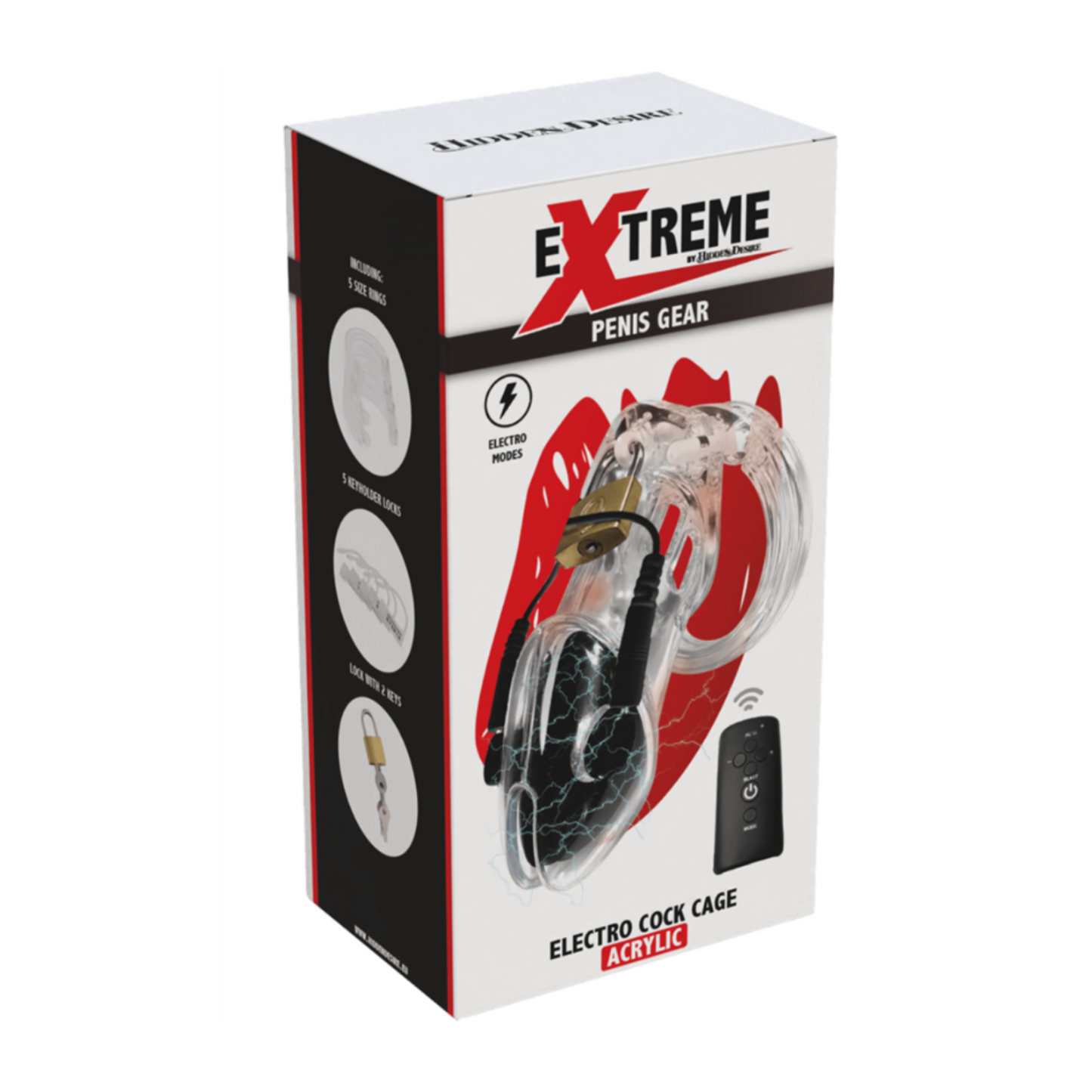 Hidden Desire Electro Cock Cage - Cage de chasteté E-Stim