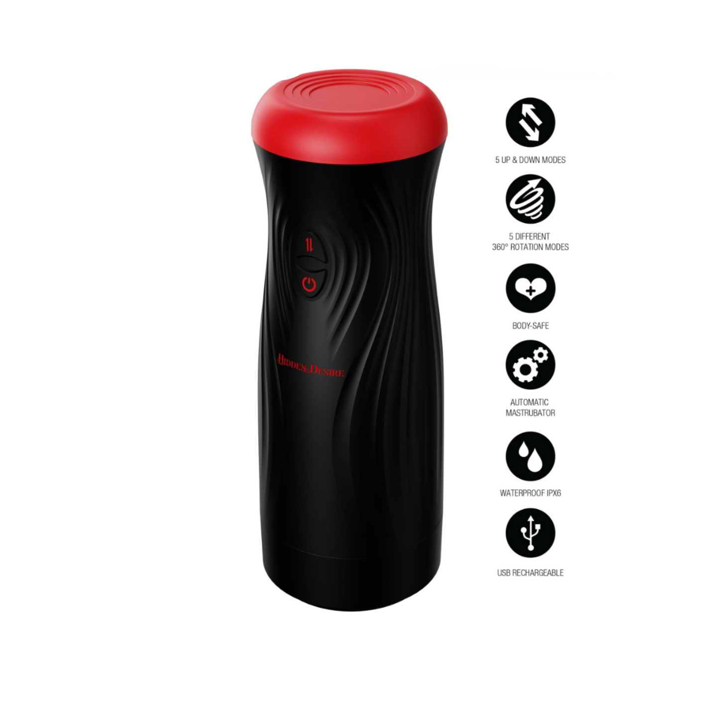 Hidden Desire Vortex Thrust - Masturbateur automatique rotatif et va-et-vient