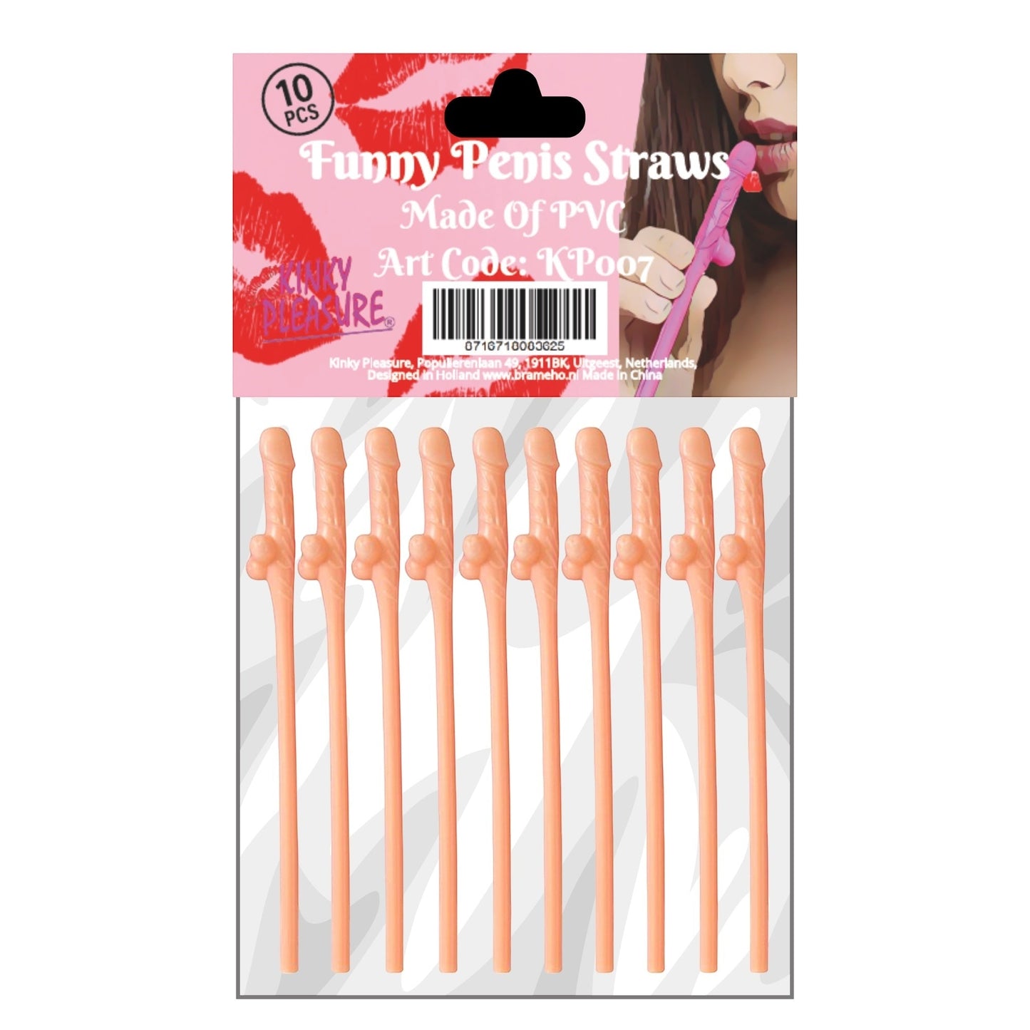 Pailles Pénis x10 - Pailles humoristiques