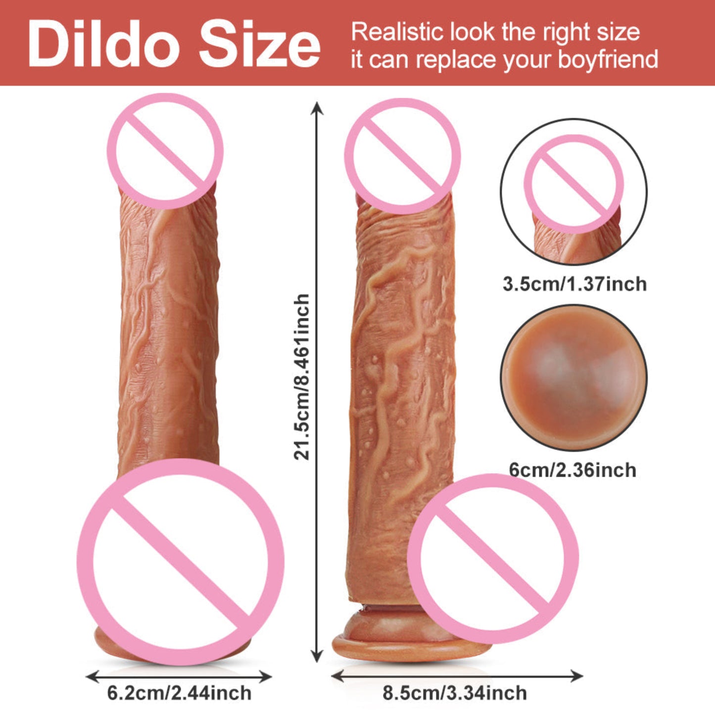 Lovesecret Premium Realistic Vibrator - Vibromasseur connecté et chauffant