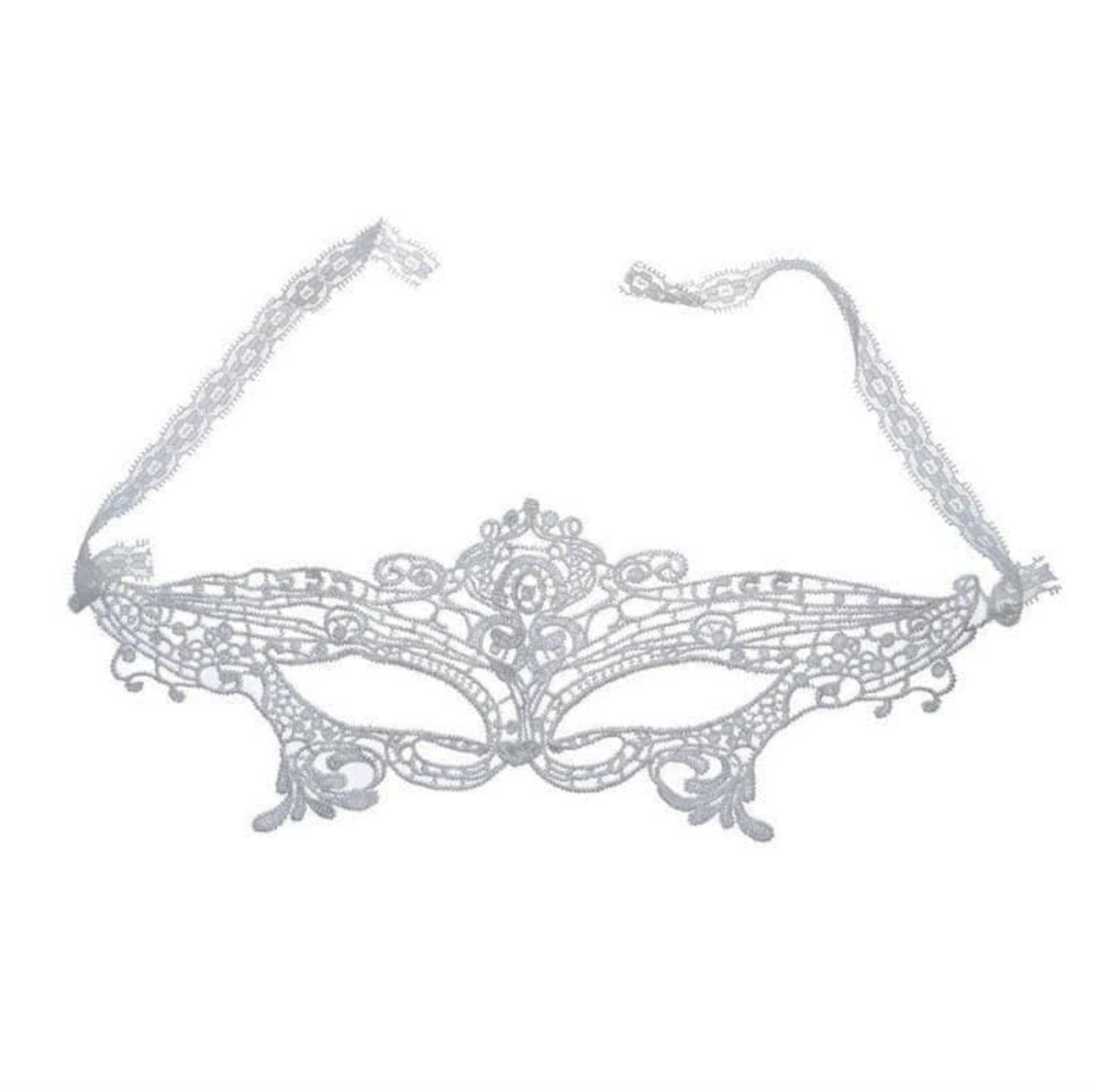 Maskarade Masque en Dentelle Blanc Style Vénitien