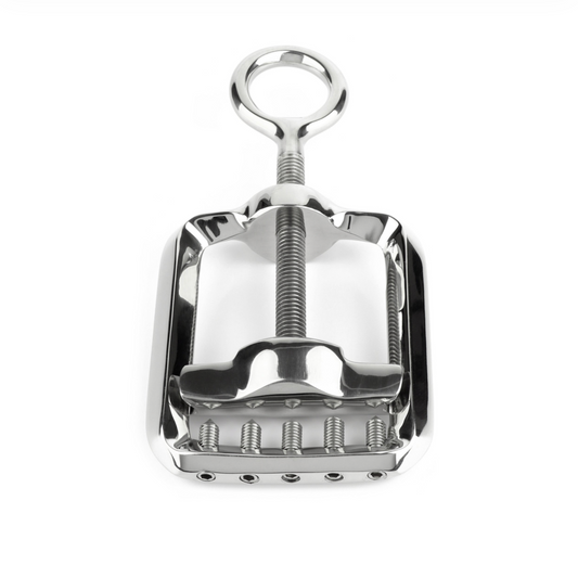 Mr. Steel Ball Crusher-V2 - Presse à Testicules BDSM avec Picots