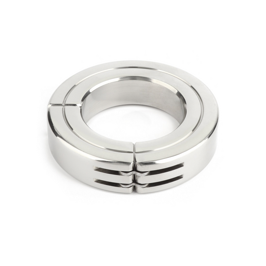 Mr. Steel Hinged Magnetic Cockring – Anneau Pénien Magnétique en Acier Inoxydable