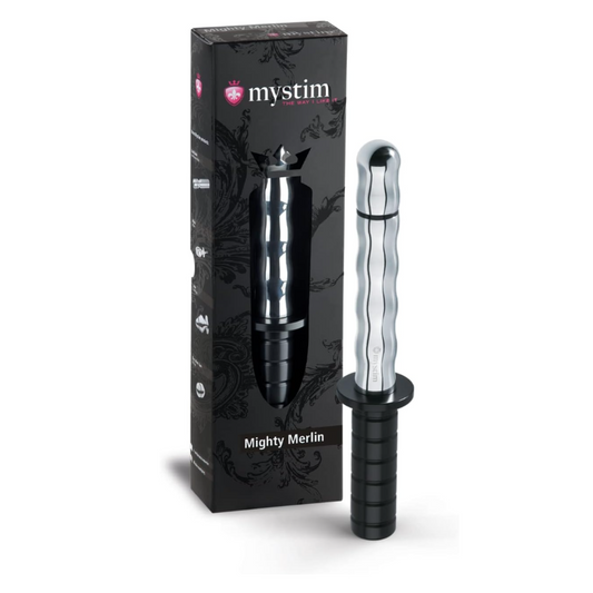 Mystim Mighty Merlin - Dildo E-Stim en aluminium