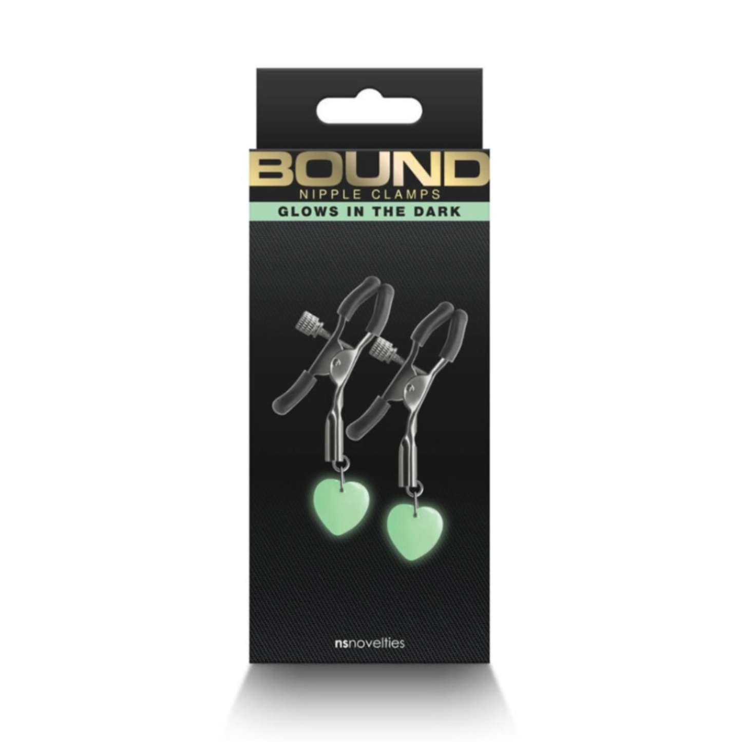NS Novelties Nipple Clamps Glows In The Dark - Pince à tétons phosphorescentes