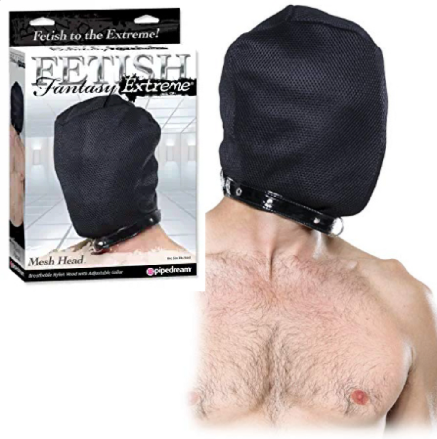 Pipedream Mesh Head – Cagoule BDSM respirante en maille