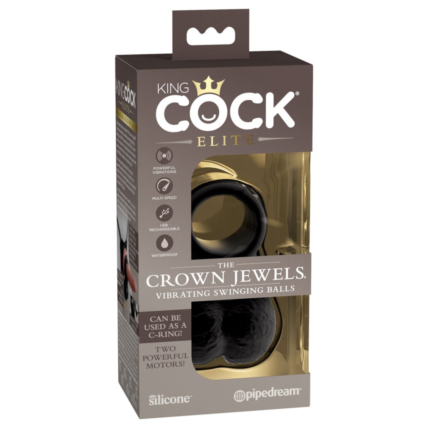 Pipedream The Crown Jewels - Anneau vibrant avec testicules