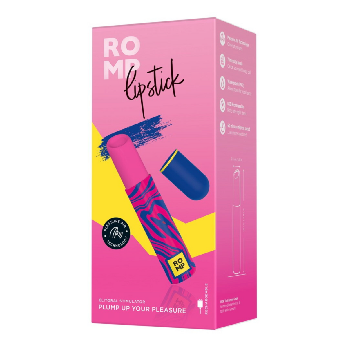 ROMP Lipstick - Stimulateur clitoridien à air pulsé compact
