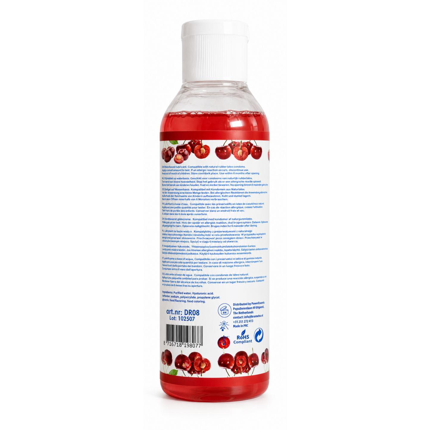 Slide & Play Cherry - Lubrifiant comestible cerise 200 ml