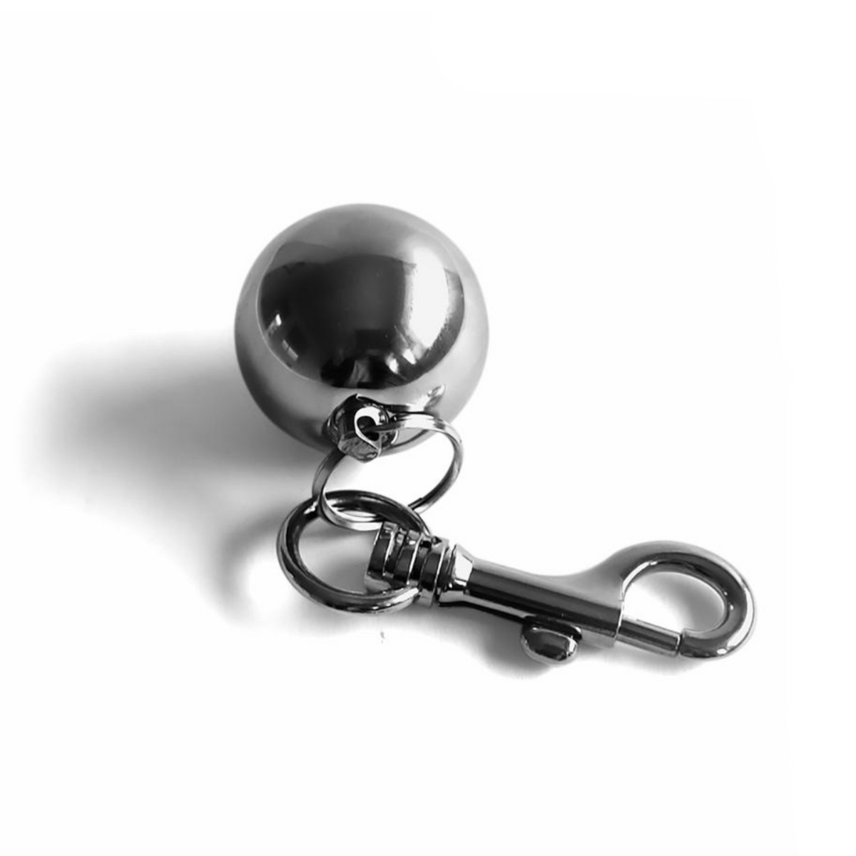 Stainless Steel Ball Weight – Poids BDSM en Acier Inoxydable avec Mousqueton