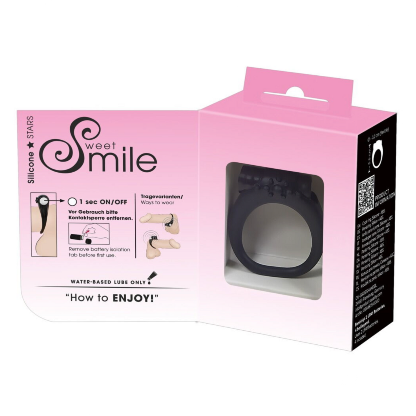 Sweet Smile Vibrating Cock Ring - Anneau vibrant