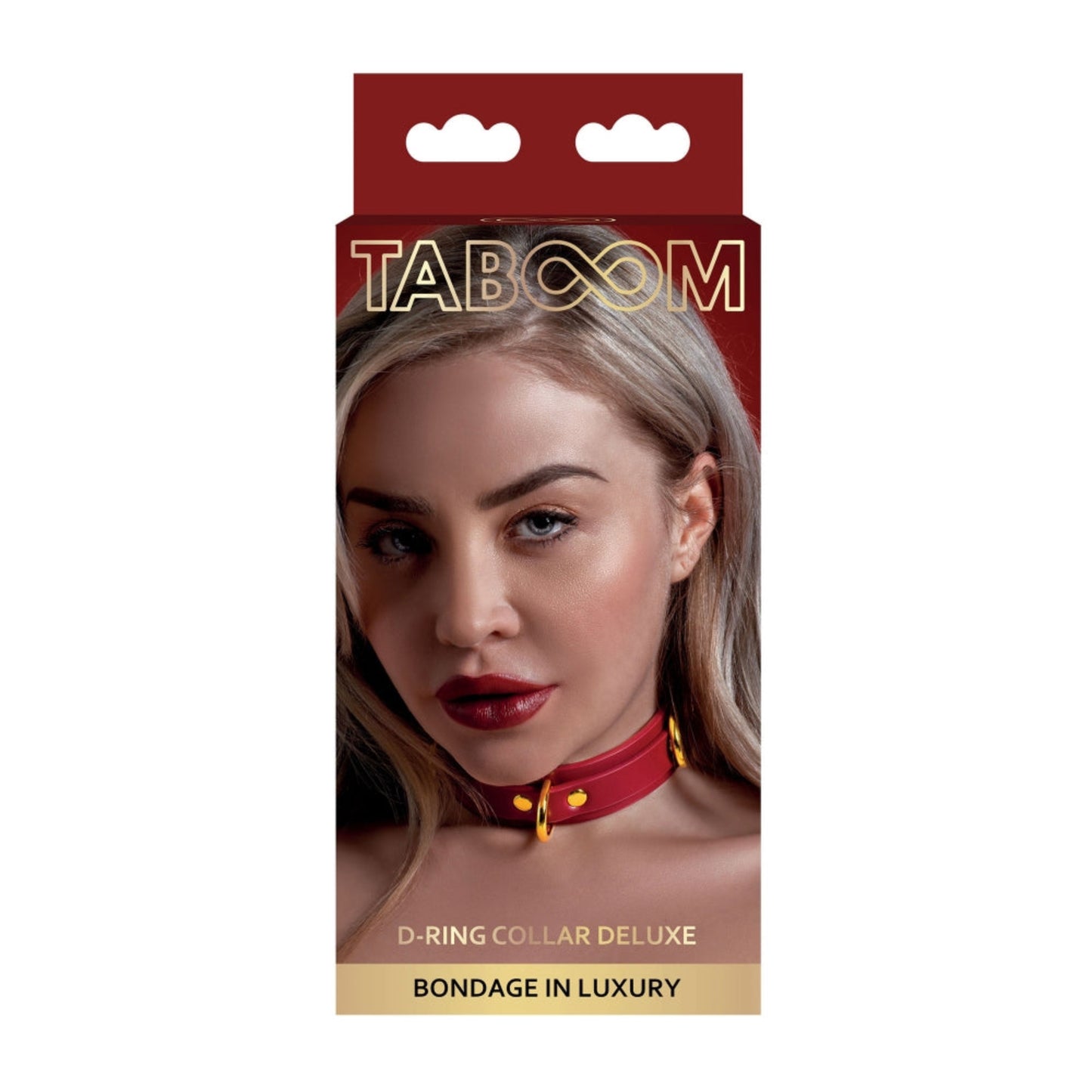 Taboom D-Ring Collar Deluxe – collier BDSM 3 anneaux réglable