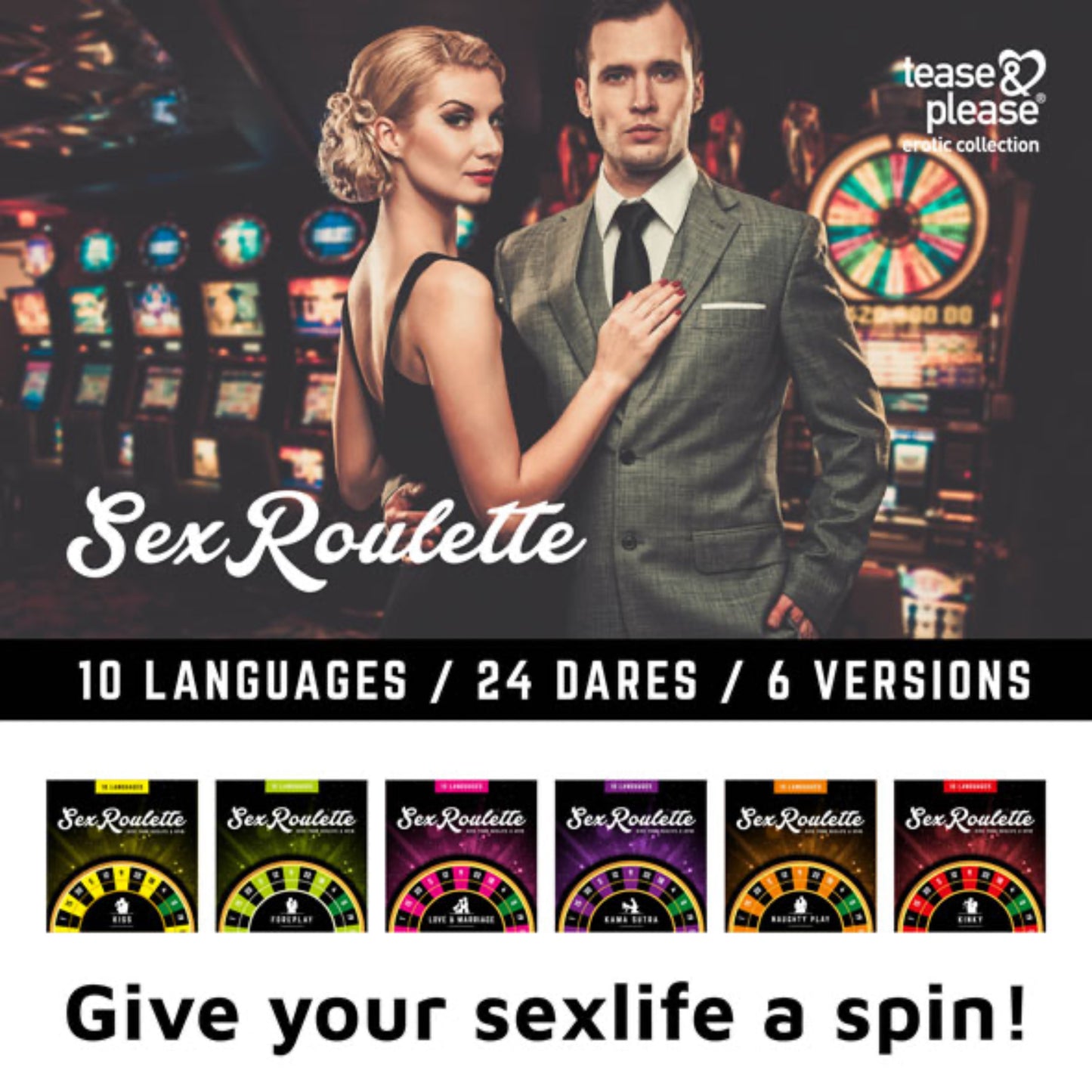 Tease & Please Sex Roulette Naughty Play - Jeu coquin multilingue