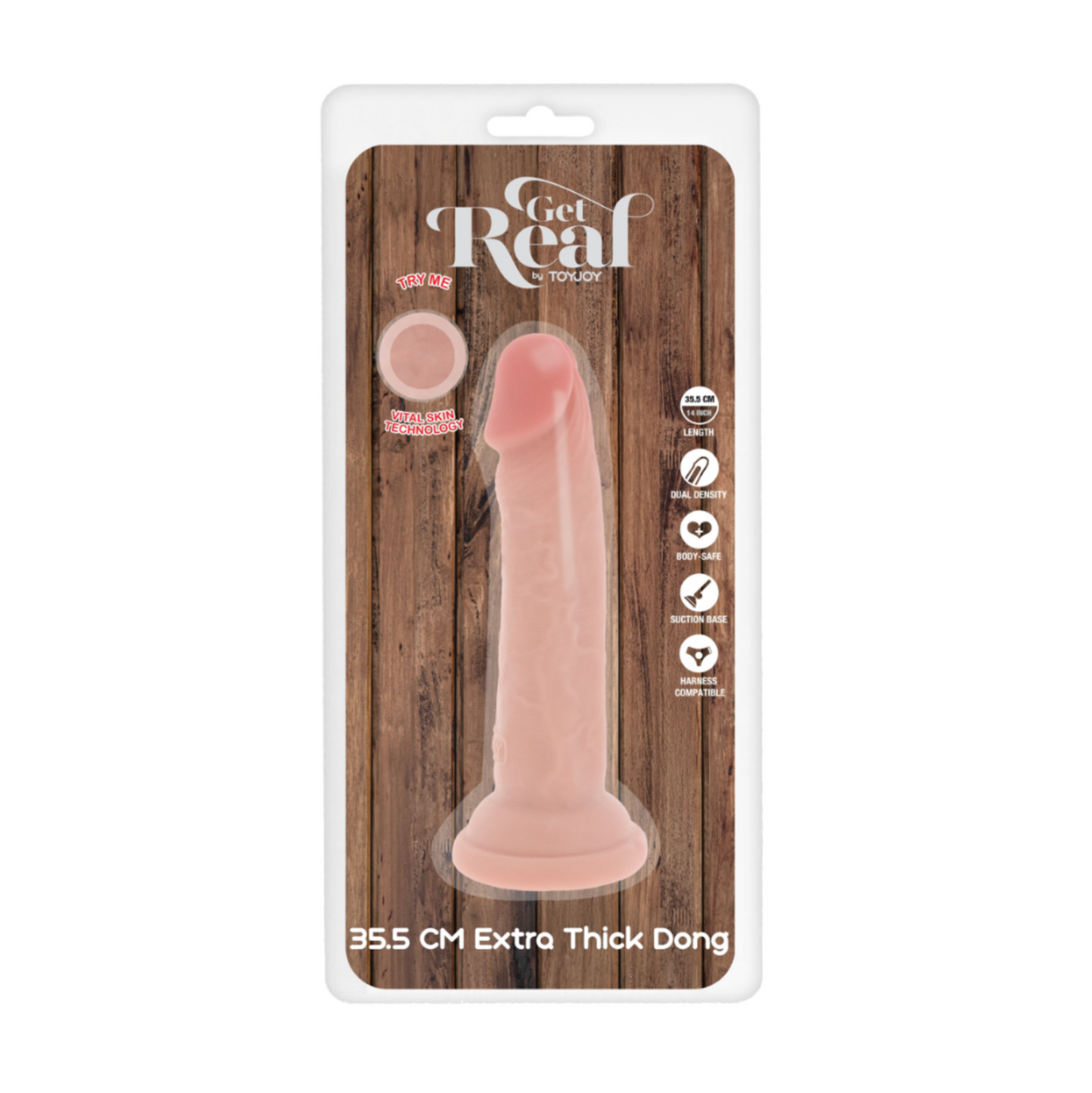 ToyJoy Get Real Thick Dong - Gode double densité 35.5 cm