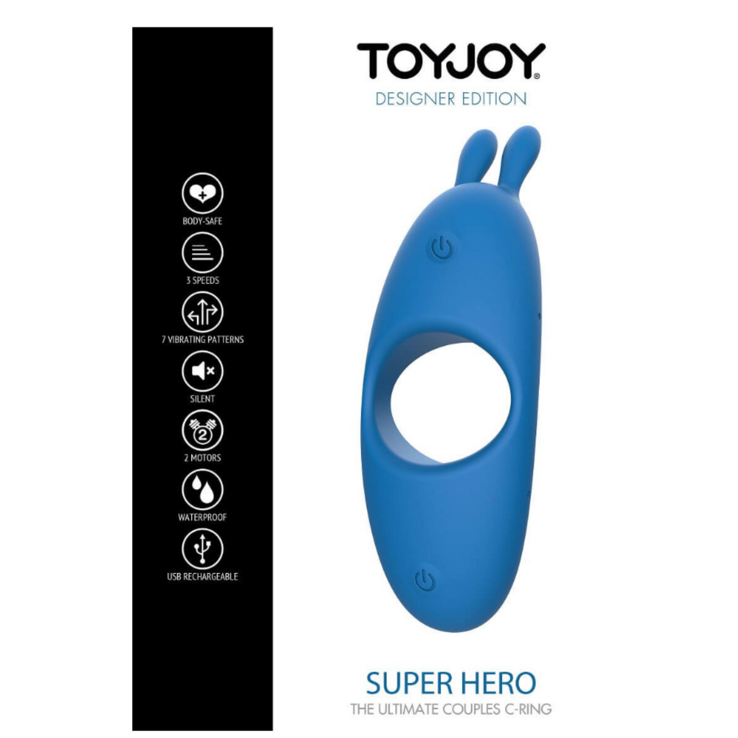 ToyJoy Super Hero - Anneau vibrant double moteur
