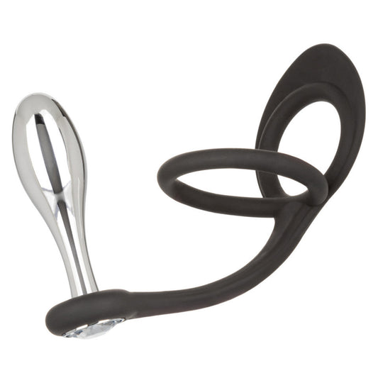 CalExotics Anal Star Fucker Teardrop - Anneau pénien double avec stimulateur