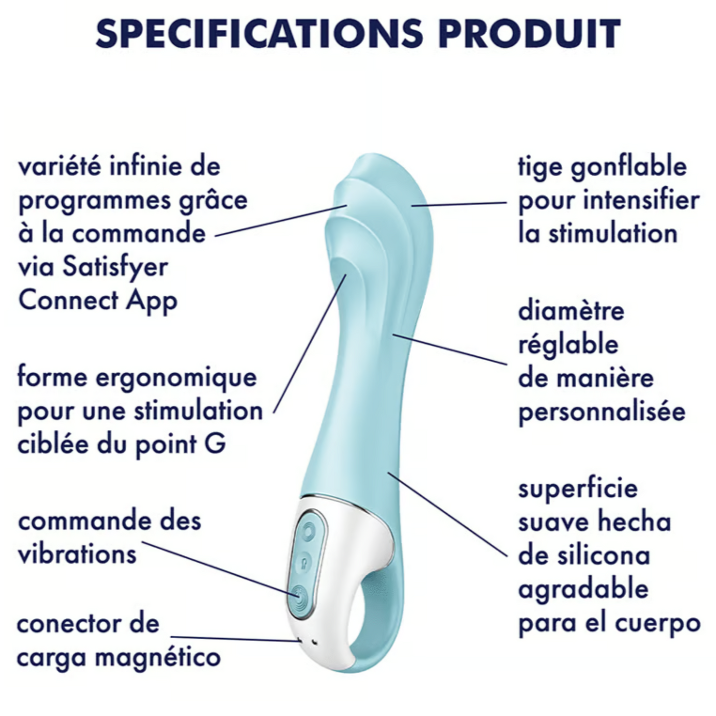 Satisfyer Air Pump Vibrator 5+ - Vibromasseur connecté