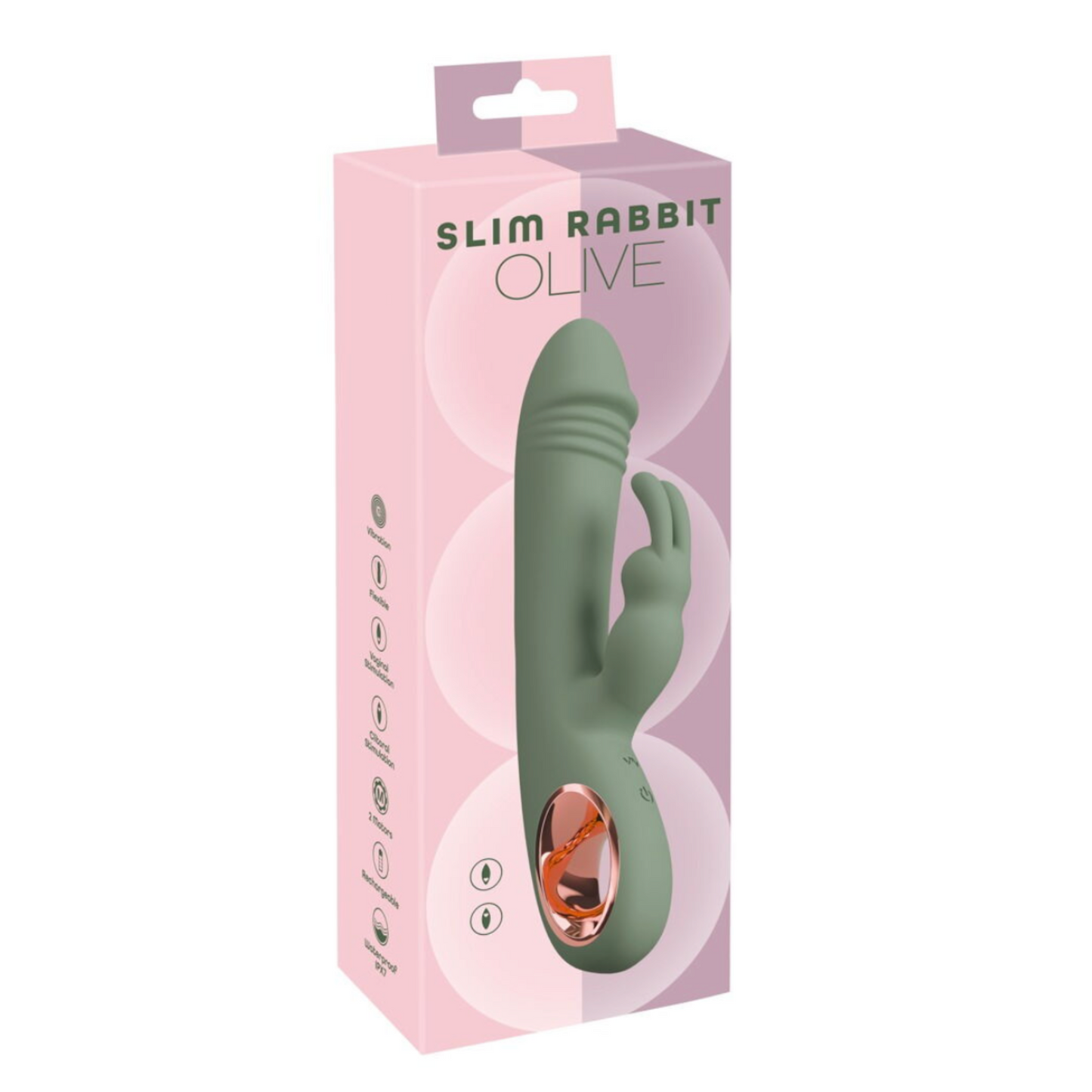 You2Toys Slim Rabbit Olive - Vibromasseur rabbit