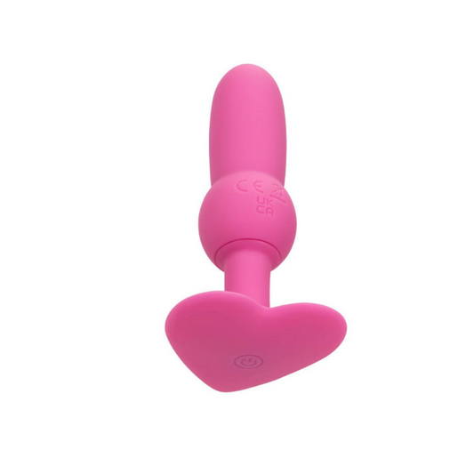 CalExotics First Time Vibrating Beaded Probe - Plug anal vibrant en silicone