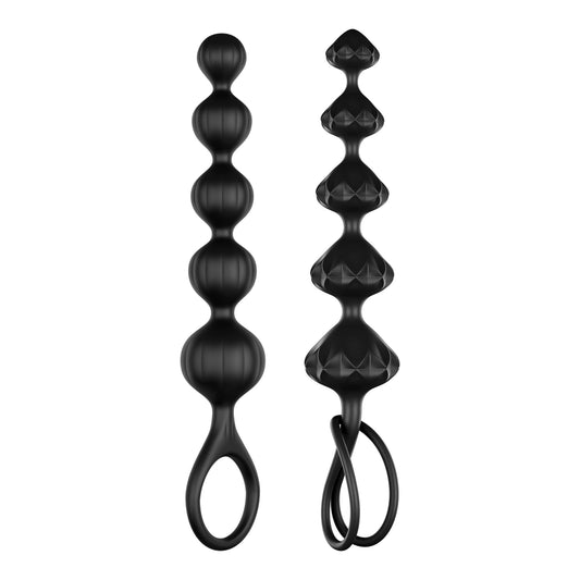 Satisfyer Love Beads Black - Kit de 2 chapelets anaux