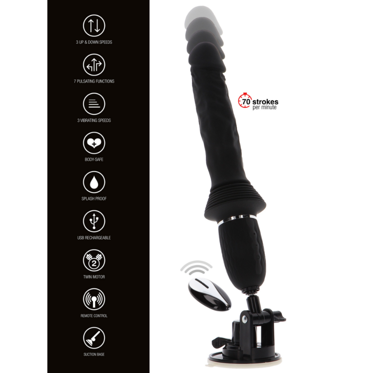 ToyJoy Magnum Opus Pro - Vibromasseur va-et-vient