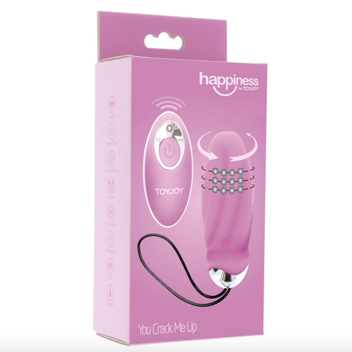 ToyJoy You Crack Me Up - Oeuf télécommandé à perles rotatives