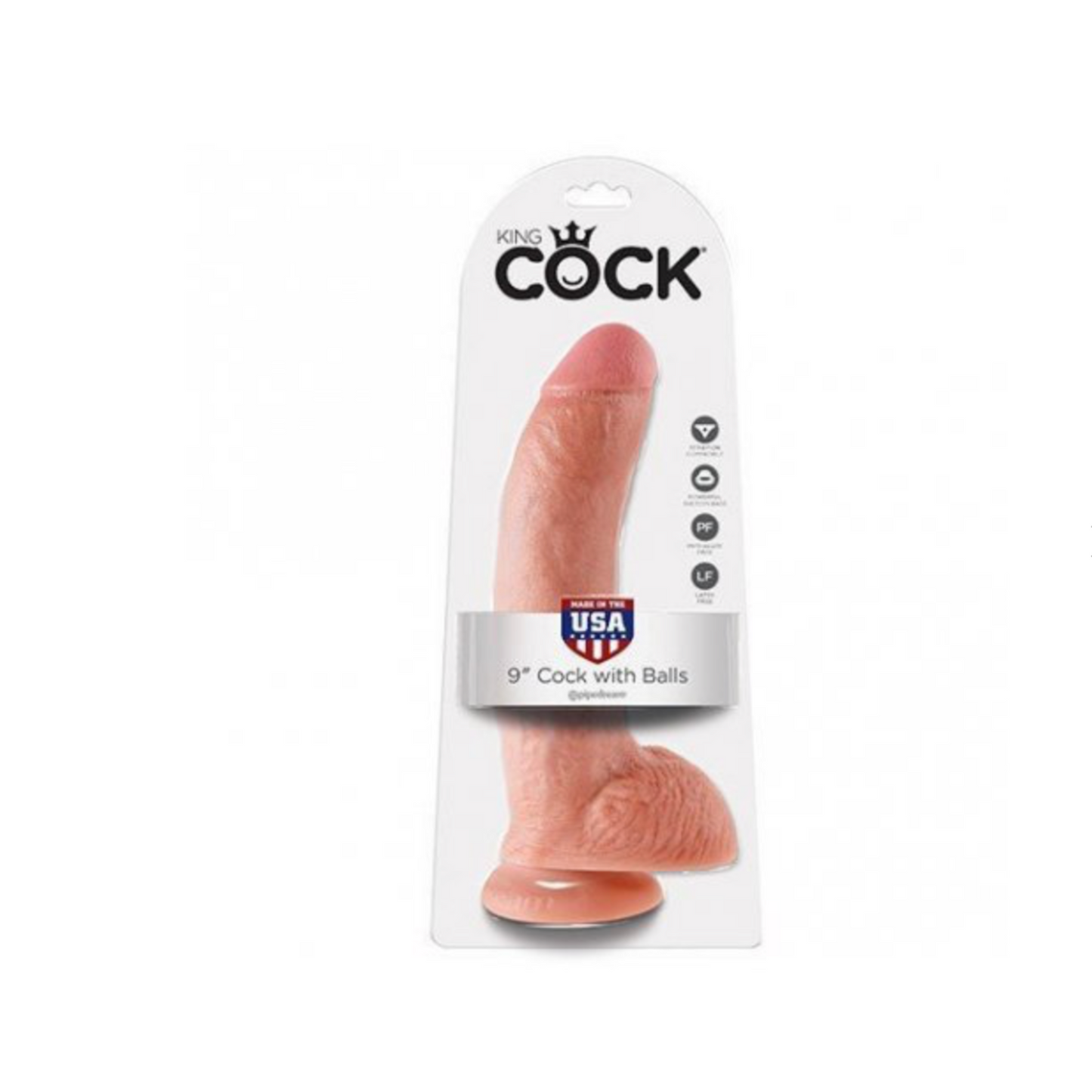 Pipedream King Cock 9'' - Gode ventouse testicules 23 cm