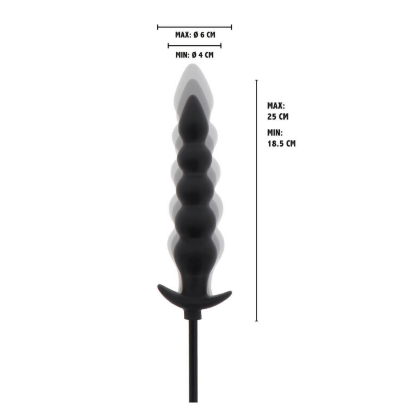 Hidden Desire Extreme Inflatable Ribbed Plug - Plug anal gonflable