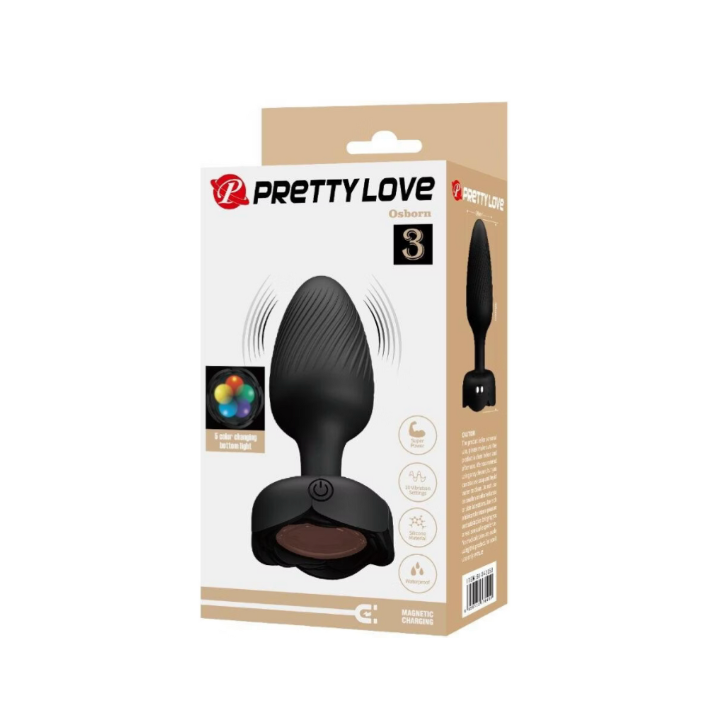 Pretty Love Osborn 3 Medium - Plug anal vibrant et lumineux
