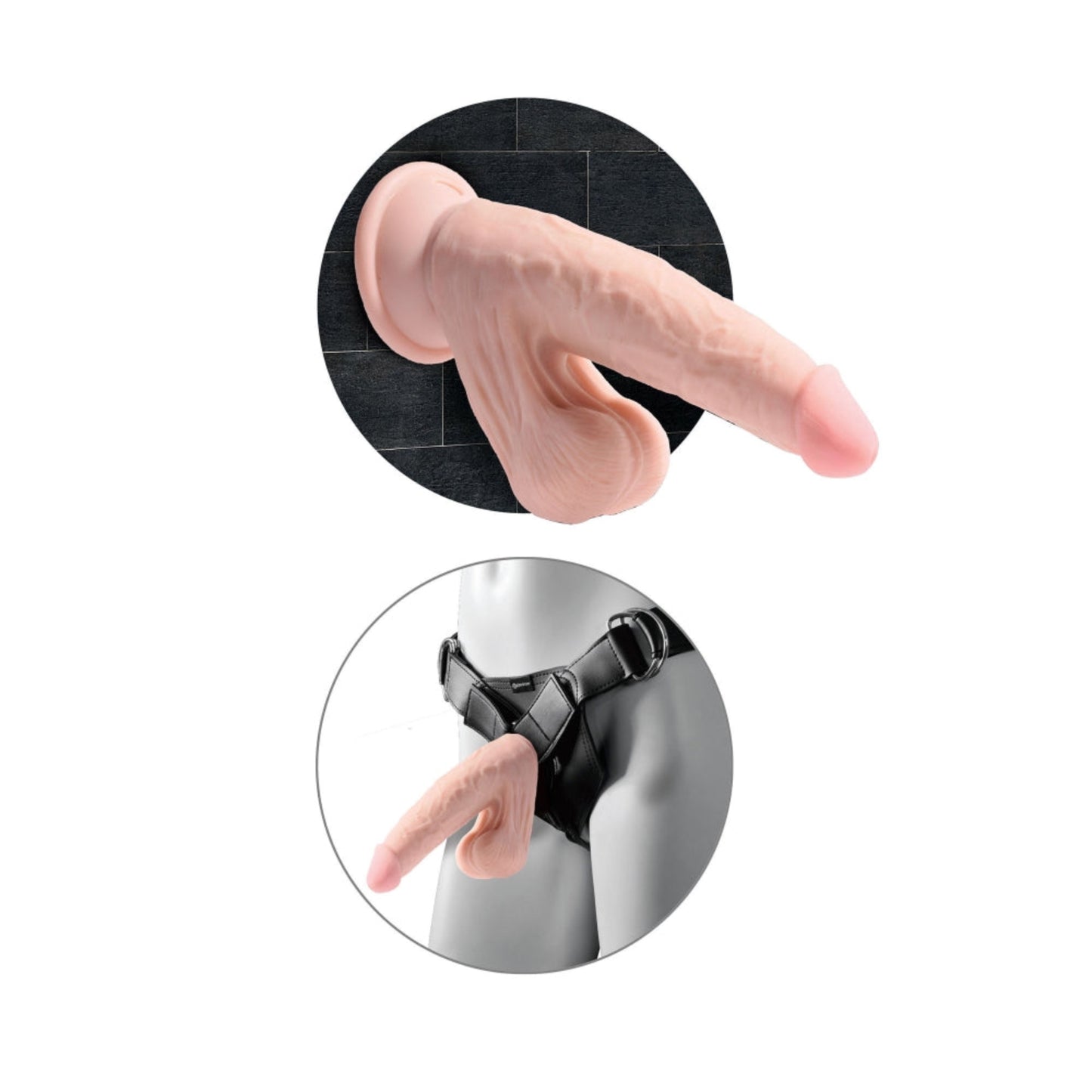 Pipedream King Cock Plus 3D 7'' - Gode triple densité