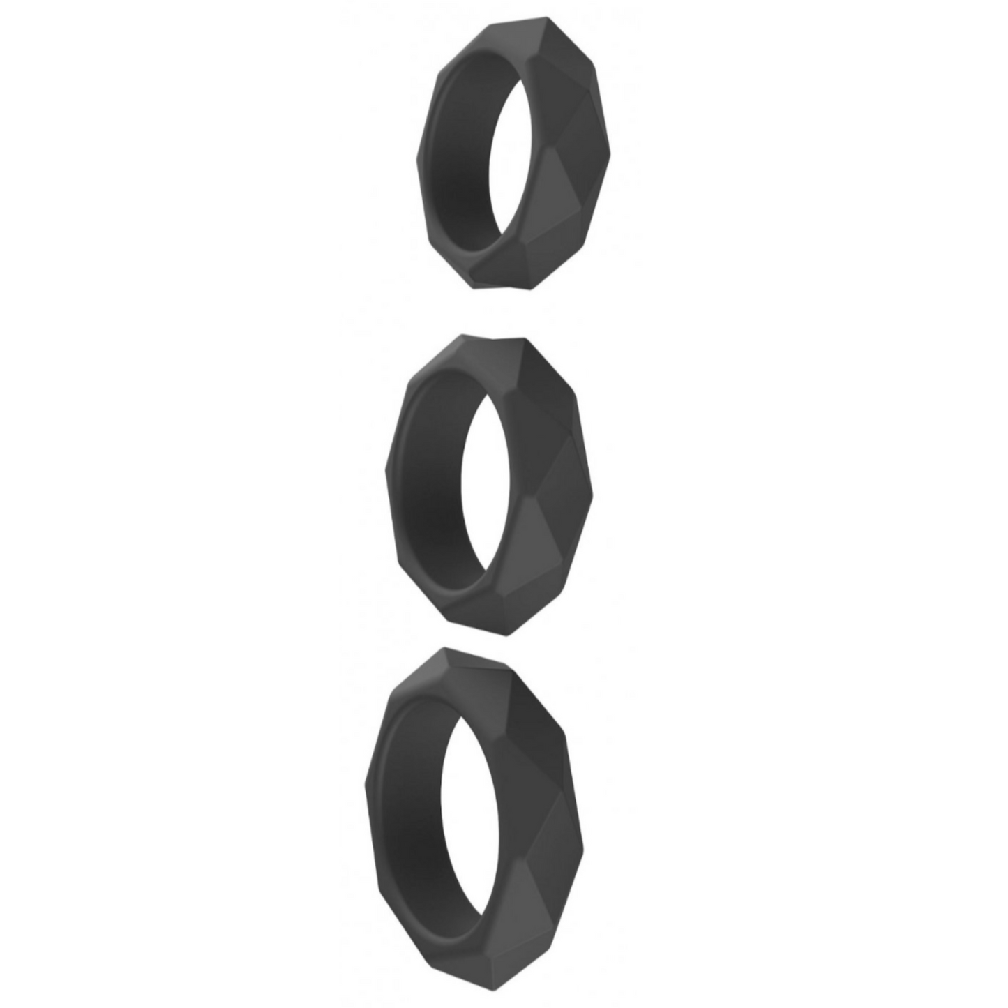 Hidden Desire Silicone Heavy C-Ring - Lot de 3 anneaux péniens