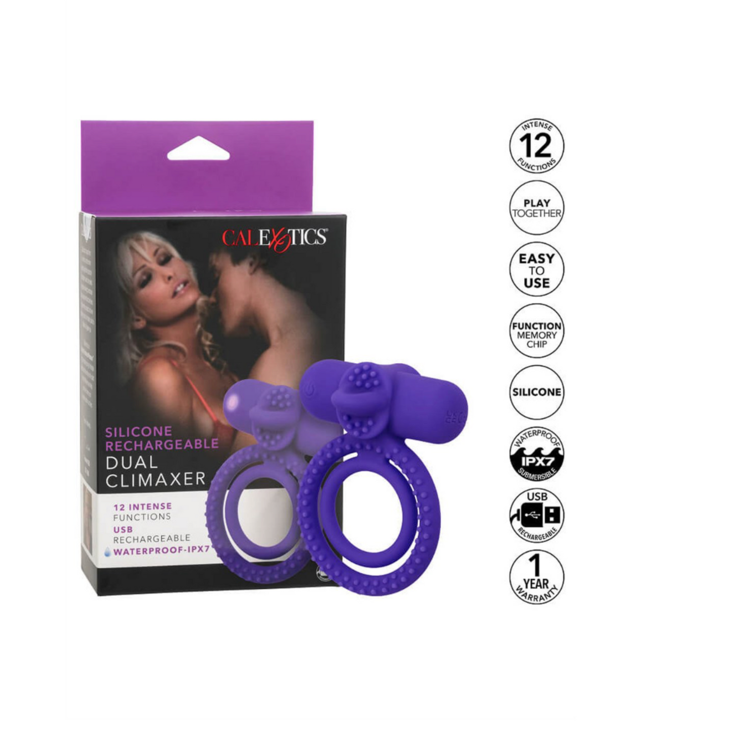 CalExotics Dual Climaxer - Anneau vibrant double